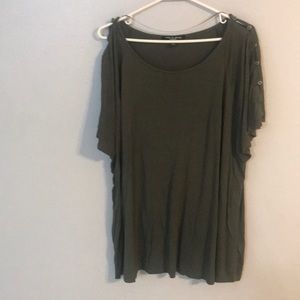 Olive green top blouse